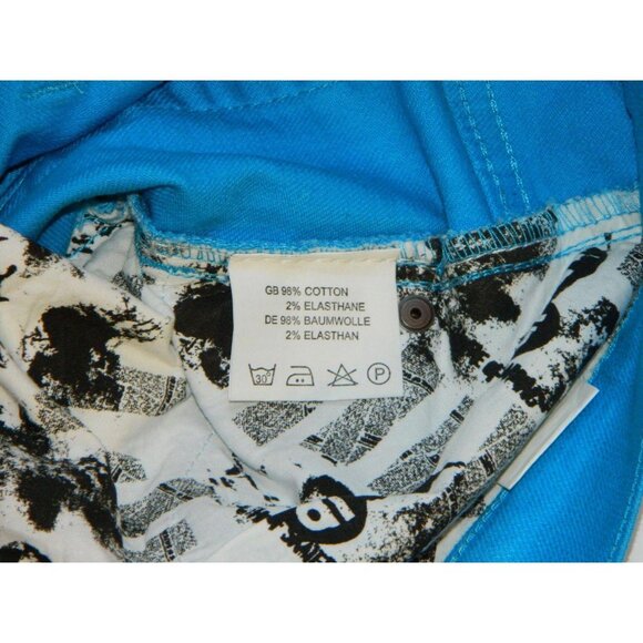 Skateboarding Titus Skinny Fit Up Turquoise Blue Jeans Size 34x33 - Picture 8 of 8